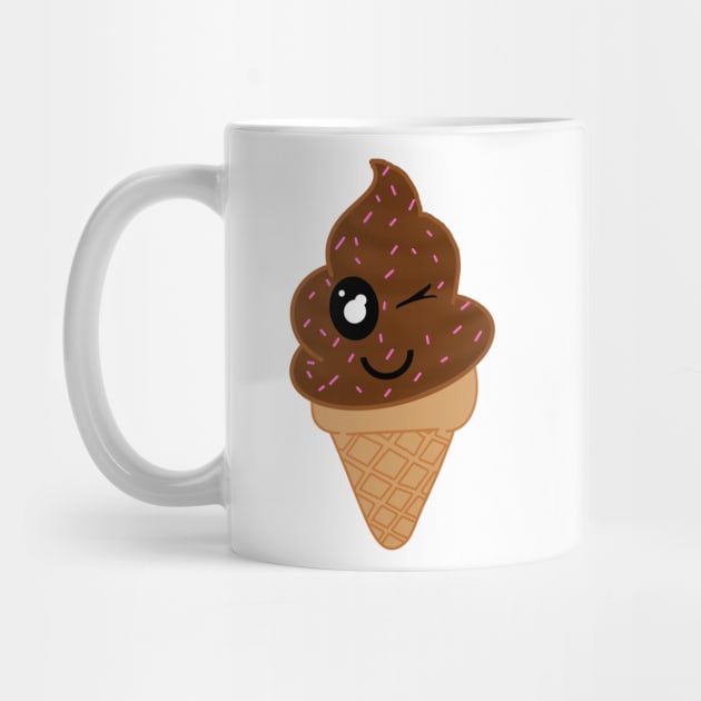 Flirty Chocolate Kawaii Icecream by DesignsBySaxton